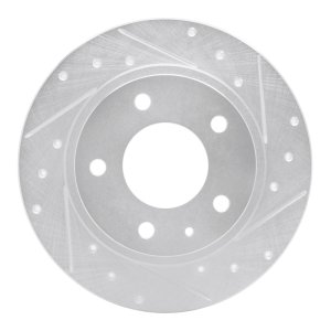 Ford Probe Brake Rotor (1) - Rear Right - R1 Concepts - Drilled & Slotted - Silver - `93-`03 Ford Probe Brake Rotor (1) - Rear Right - R1 Concepts - Drilled & Slotted - Silver - `93-`03